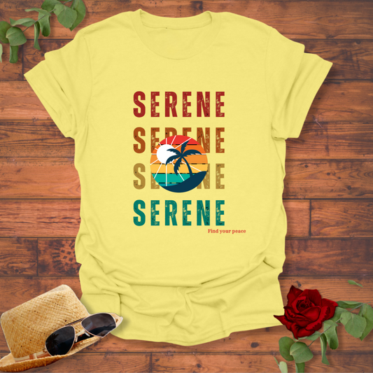 Serene Find Your Peace T-shirt | Peachy Mind Unisex 100% Cotton T-Shirt