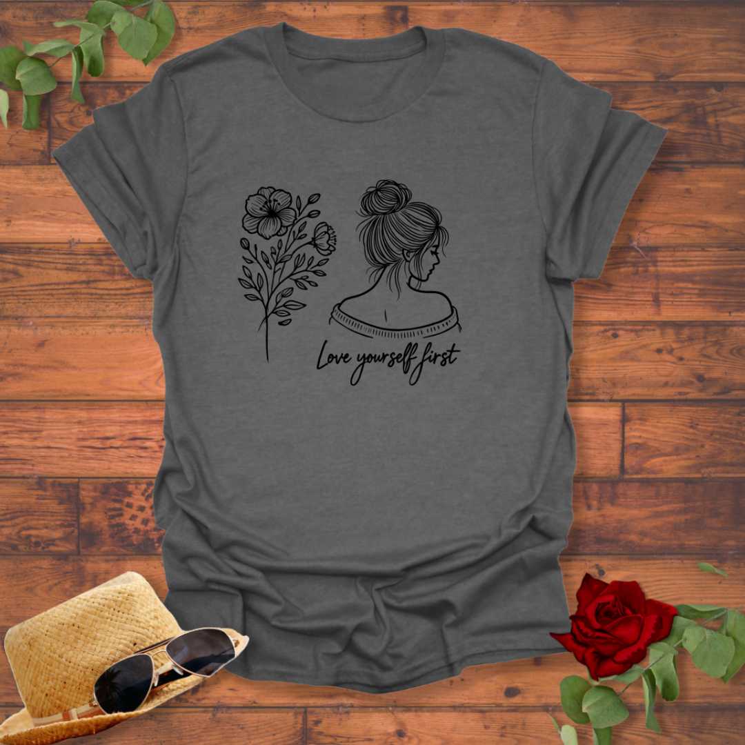 Love Yourself First T-shirt | Peachy Mind Unisex 100% Cotton T-Shirt