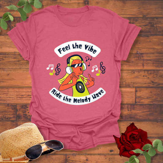 Ride The Melody Wave T-shirt | Peachy Mind Unisex 100% Cotton T-Shirt