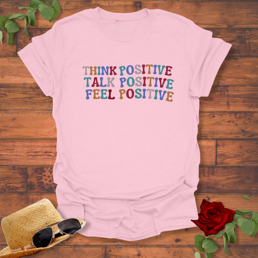Think, Talk, Feel Positive Motivational T-shirt | Peachy Mind Unisex 100% Cotton T-Shirt