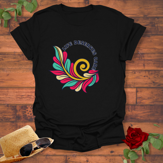 Life Deserves Care T-shirt | Peachy Mind Unisex 100% Cotton T-Shirt