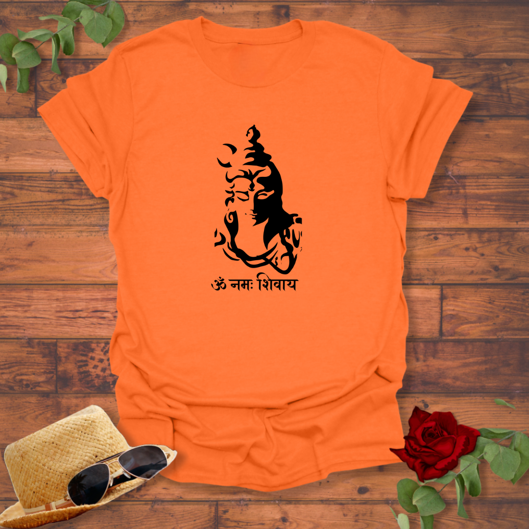 Om Nam Shivay ॐ नमः शिवाय T-shirt | Peachy Mind Unisex 100% Cotton T-Shirt