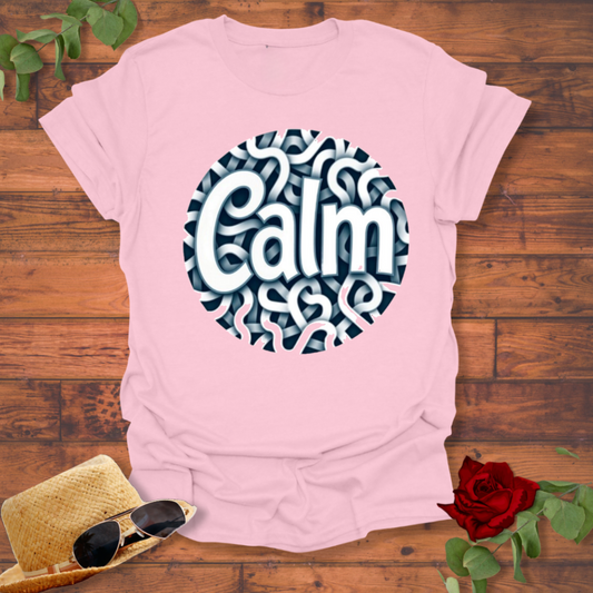 Calm T-shirt | Peace Positivity T-shirt | Peachy Mind Unisex 100% Cotton T-Shirt