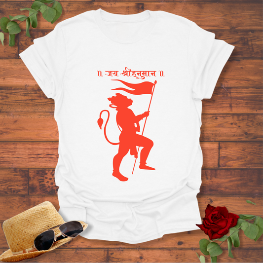 JAI SHREE HANUMAAN T-shirt | Peachy Mind Unisex 100% Cotton T-Shirt