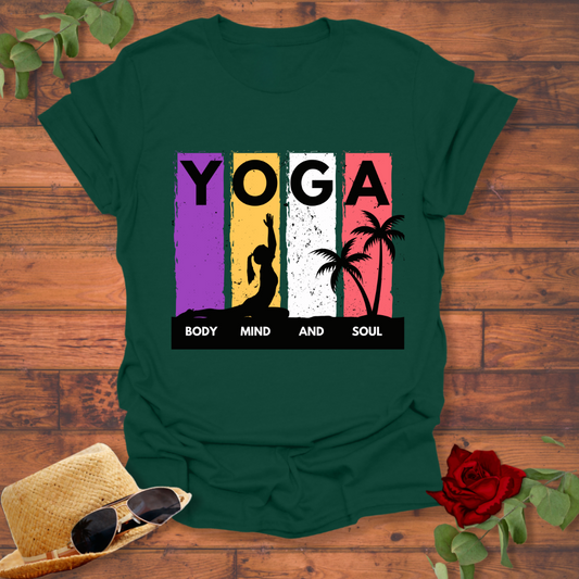 Body Mind Soul Yoga T-shirt | Peachy Mind Unisex 100% Cotton T-Shirt