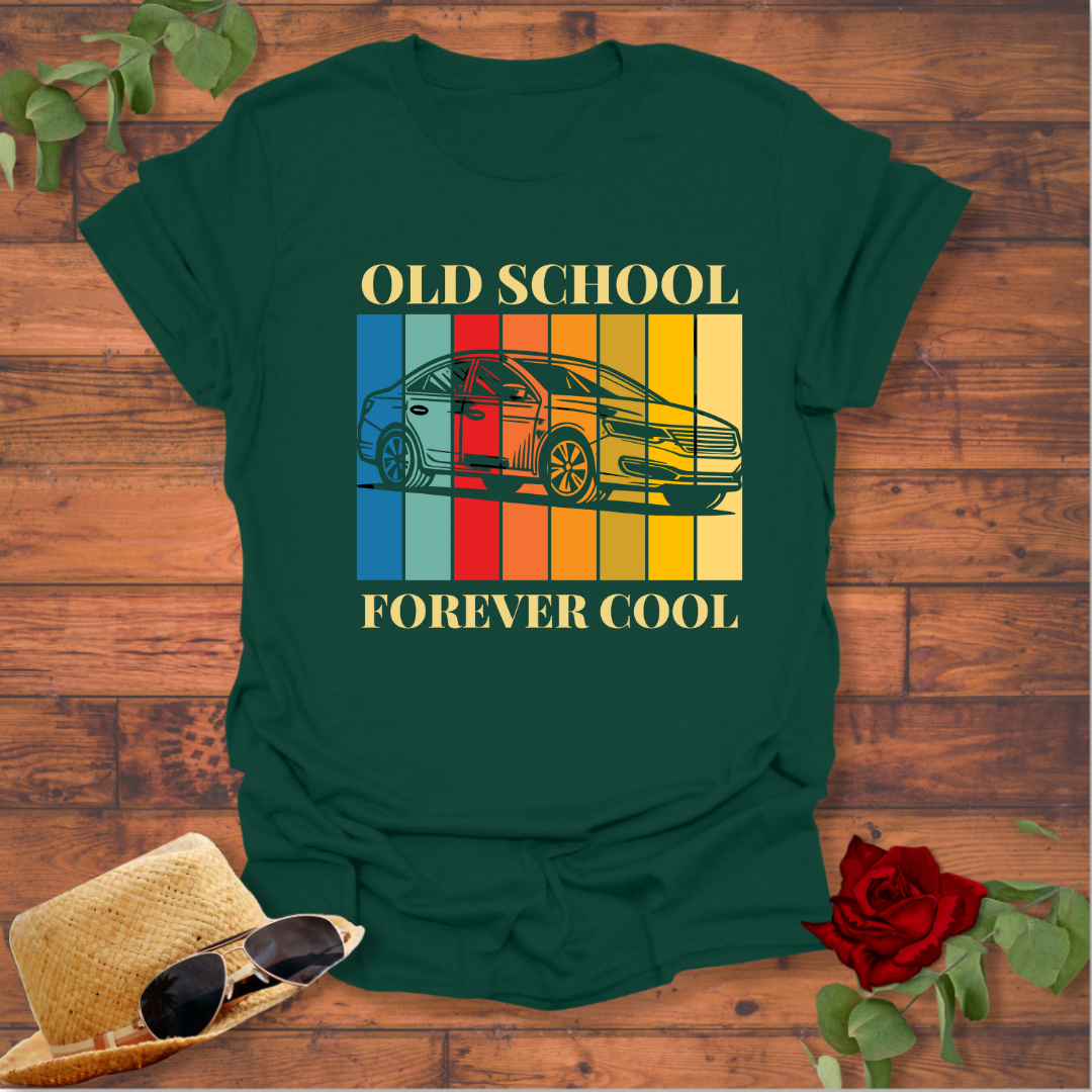 Old School Forever Cool T-shirt | Peachy Mind Unisex 100% Cotton T-Shirt