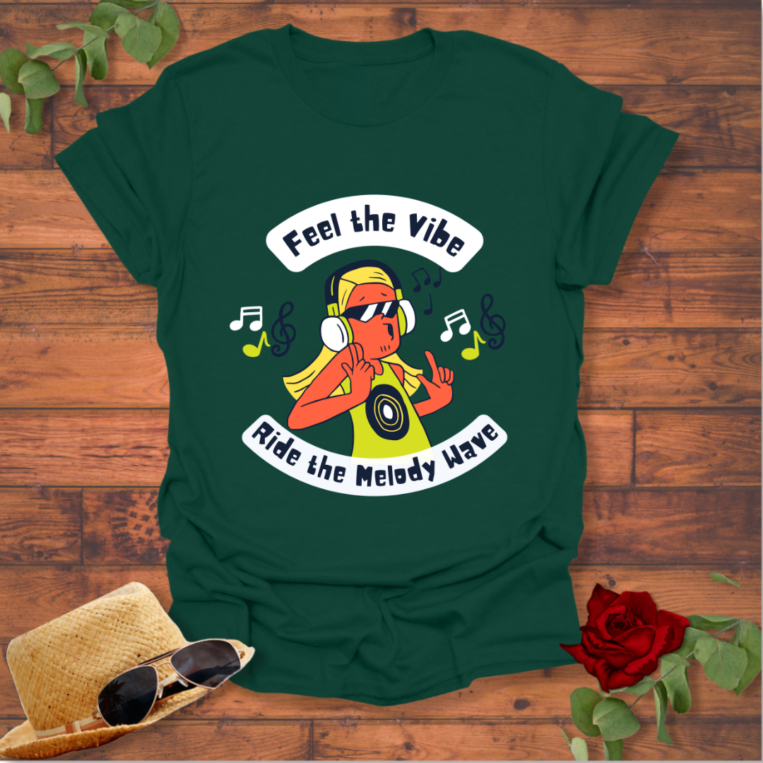 Ride The Melody Wave T-shirt | Peachy Mind Unisex 100% Cotton T-Shirt