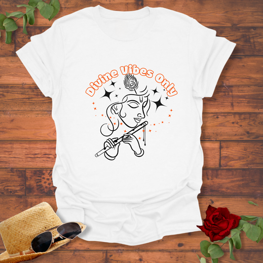 Divine Vibes Only T-shirt | Peachy Mind Unisex 100% Cotton T-Shirt