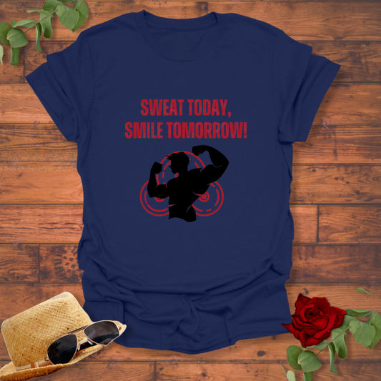 Sweat Today Smile Tomorrow T-shirt | Peachy Mind Unisex 100% Cotton T-Shirt