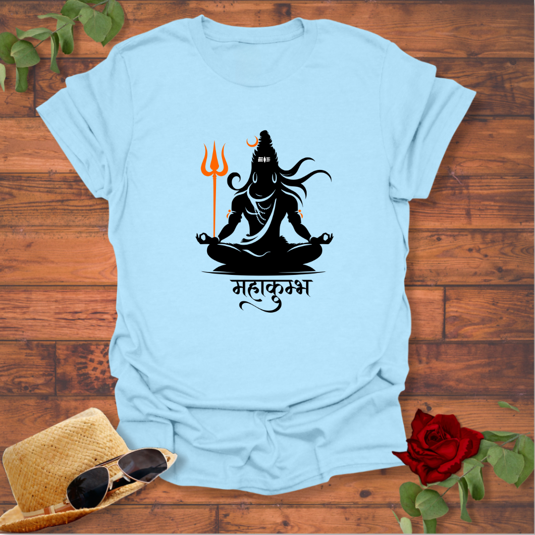 Mahakumba महाकुंभ T-shirt | Peachy Mind Unisex 100% Cotton T-Shirt