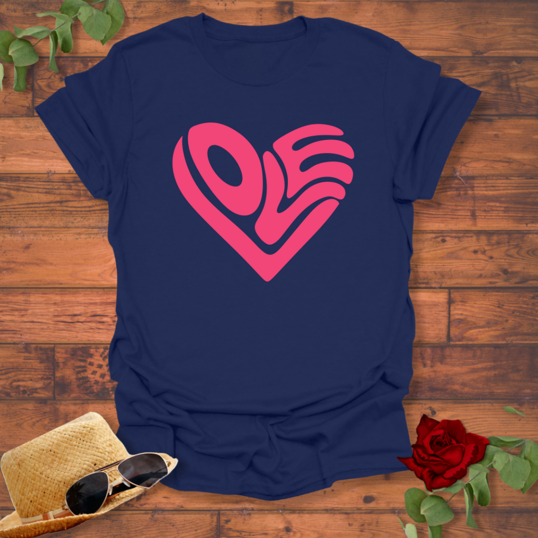 Heart Of Love T-shirt | Peachy Mind Unisex 100% Cotton T-Shirt