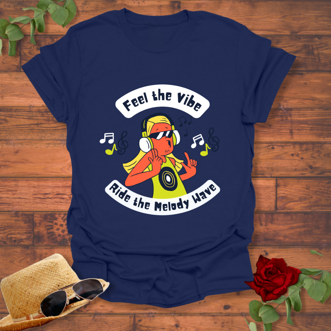 Ride The Melody Wave T-shirt | Peachy Mind Unisex 100% Cotton T-Shirt