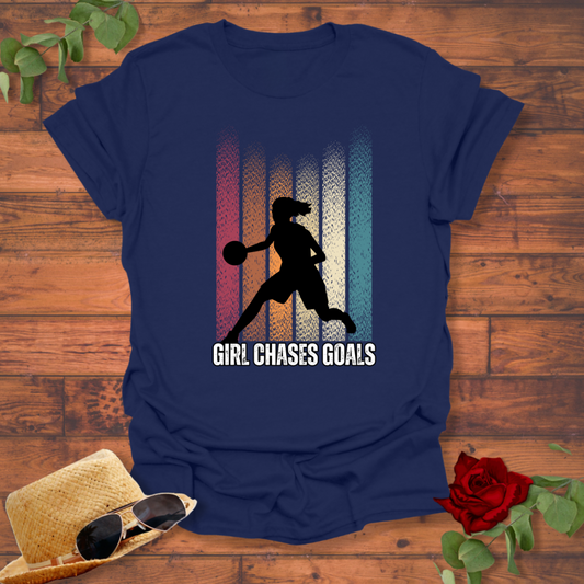 Girl Chases Goals T-shirt | Peachy Mind Unisex 100% Cotton T-Shirt