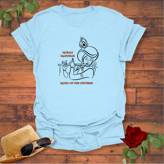 Krishna - Music Of The Universe T-shirt | Peachy Mind Unisex 100% Cotton T-Shirt