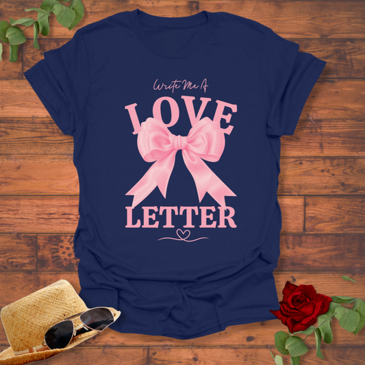 Write Me a Love Letter T-shirt | Peachy Mind Unisex 100% Cotton T-Shirt