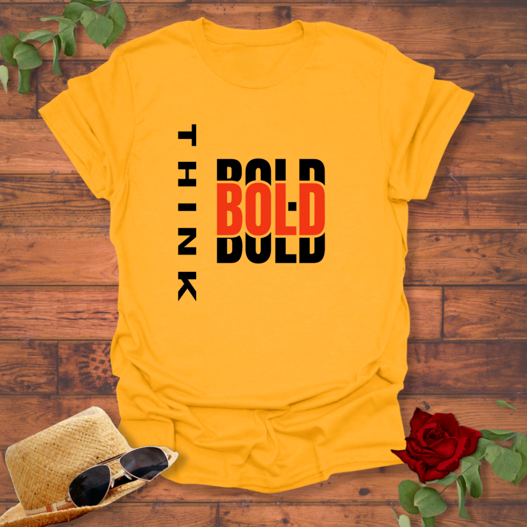 Think Bold T-shirt | Peachy Mind Unisex 100% Cotton T-Shirt