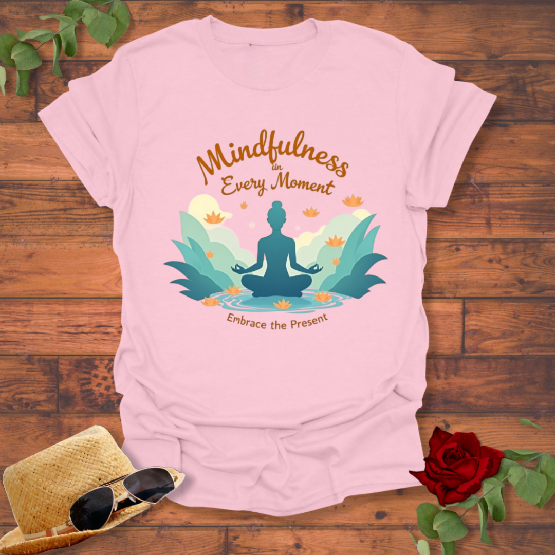 Mindfulness in Every Movement T-shirt | Peachy Mind Unisex 100% Cotton T-Shirt