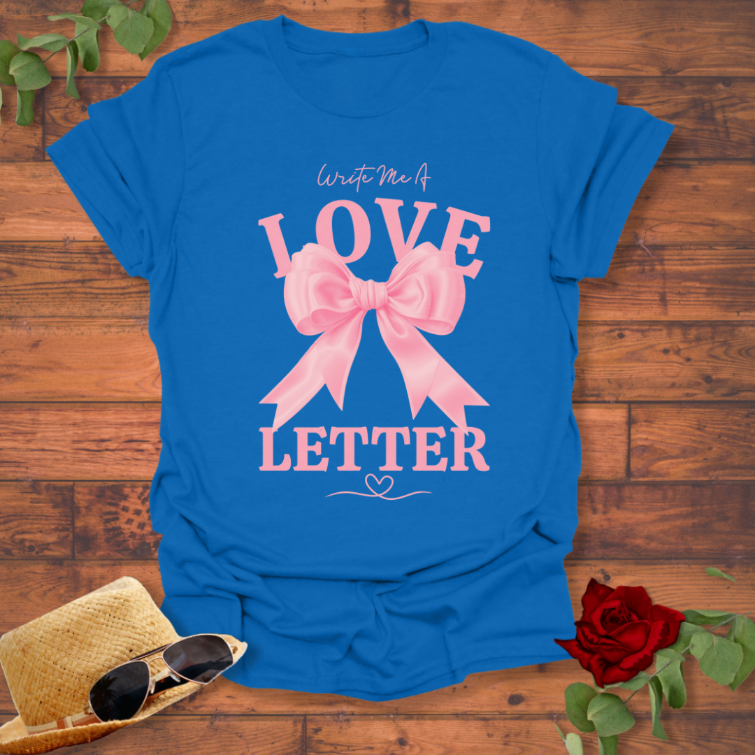 Write Me a Love Letter T-shirt | Peachy Mind Unisex 100% Cotton T-Shirt