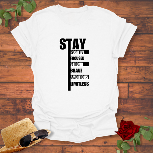 Stay Positive and Limitless T-shirt | Peachy Mind Unisex 100% Cotton T-Shirt