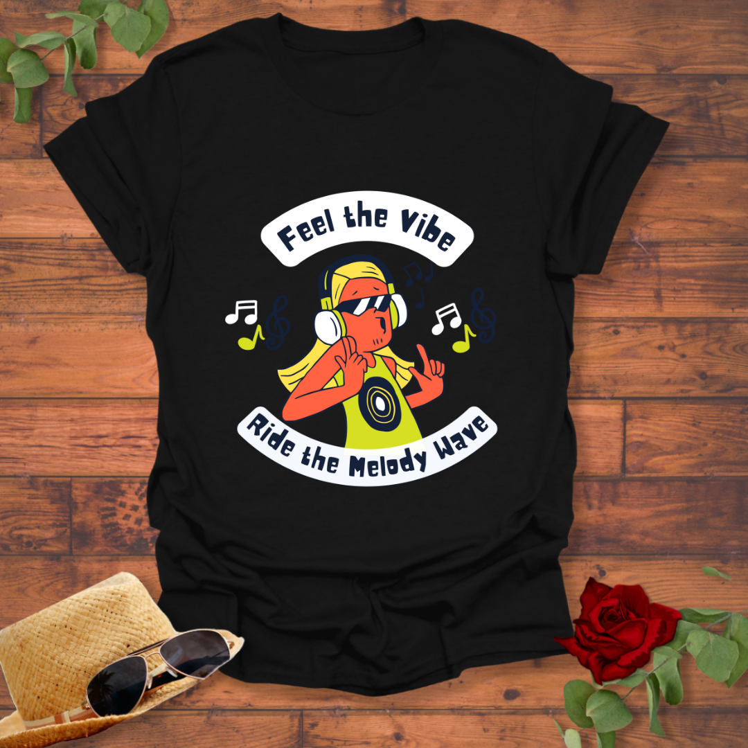 Ride The Melody Wave T-shirt | Peachy Mind Unisex 100% Cotton T-Shirt