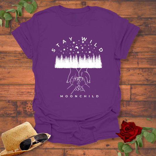 Stay Wild Moon Child T-shirt | Peachy Mind Unisex 100% Cotton T-Shirt