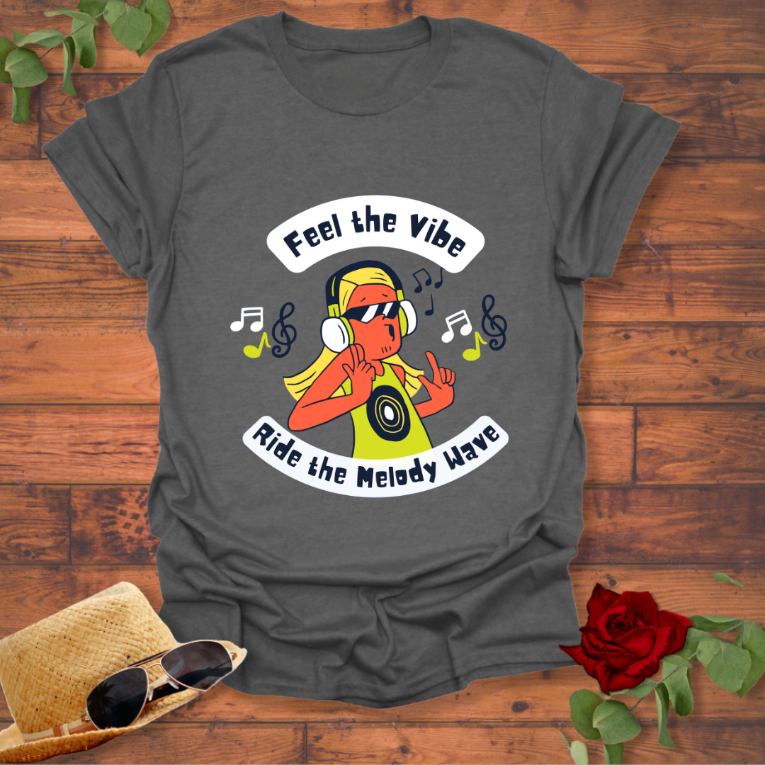 Ride The Melody Wave T-shirt | Peachy Mind Unisex 100% Cotton T-Shirt