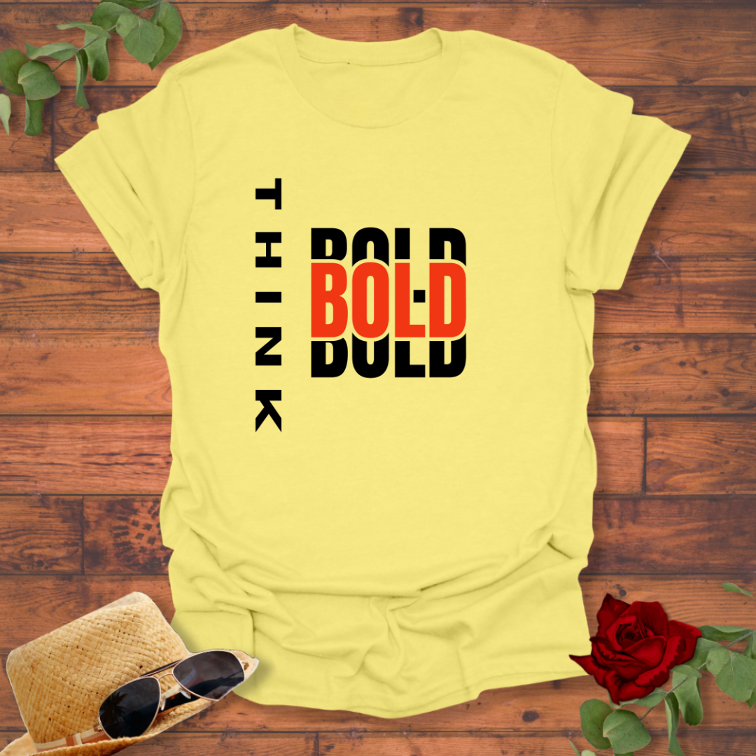 Think Bold T-shirt | Peachy Mind Unisex 100% Cotton T-Shirt