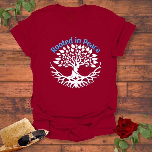 Rooted In Peace T-shirt | Peachy Mind Unisex 100% Cotton T-Shirt