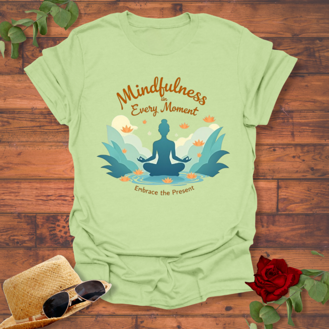 Mindfulness in Every Movement T-shirt | Peachy Mind Unisex 100% Cotton T-Shirt