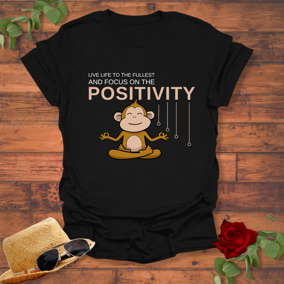 Focus On Positivity T-shirt | Peachy Mind Unisex 100% Cotton T-Shirt
