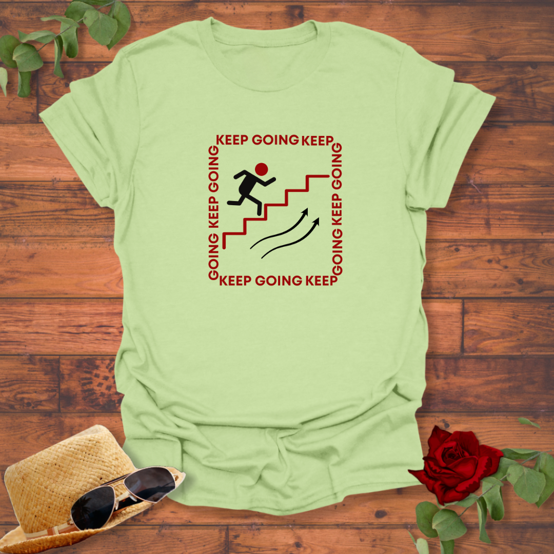 Keep Going Motivational T-shirt | Peachy Mind Unisex 100% Cotton T-Shirt