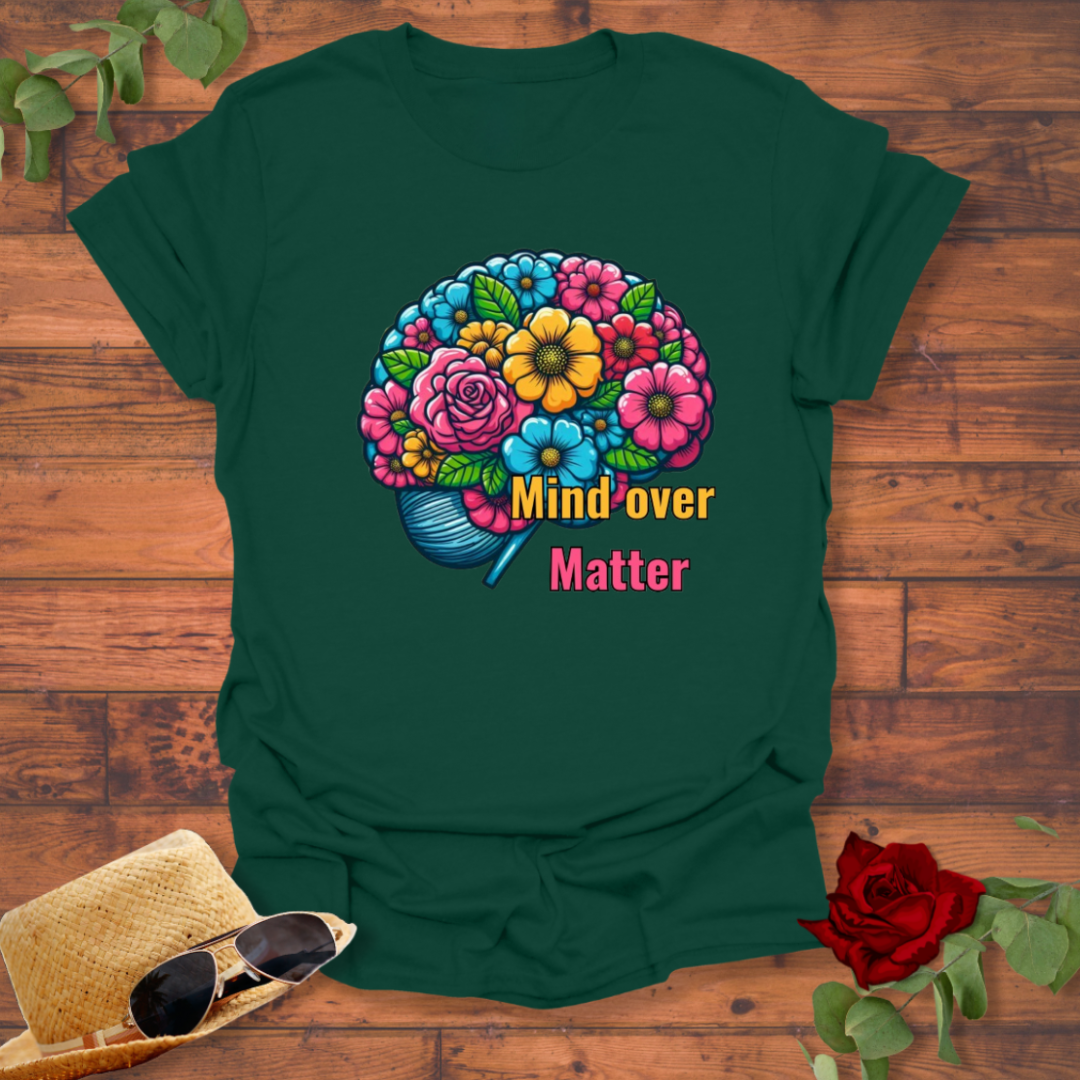 Mind Over Matter T-shirt | Mental Health T-shirt | Peachy Mind Unisex 100% Cotton T-Shirt