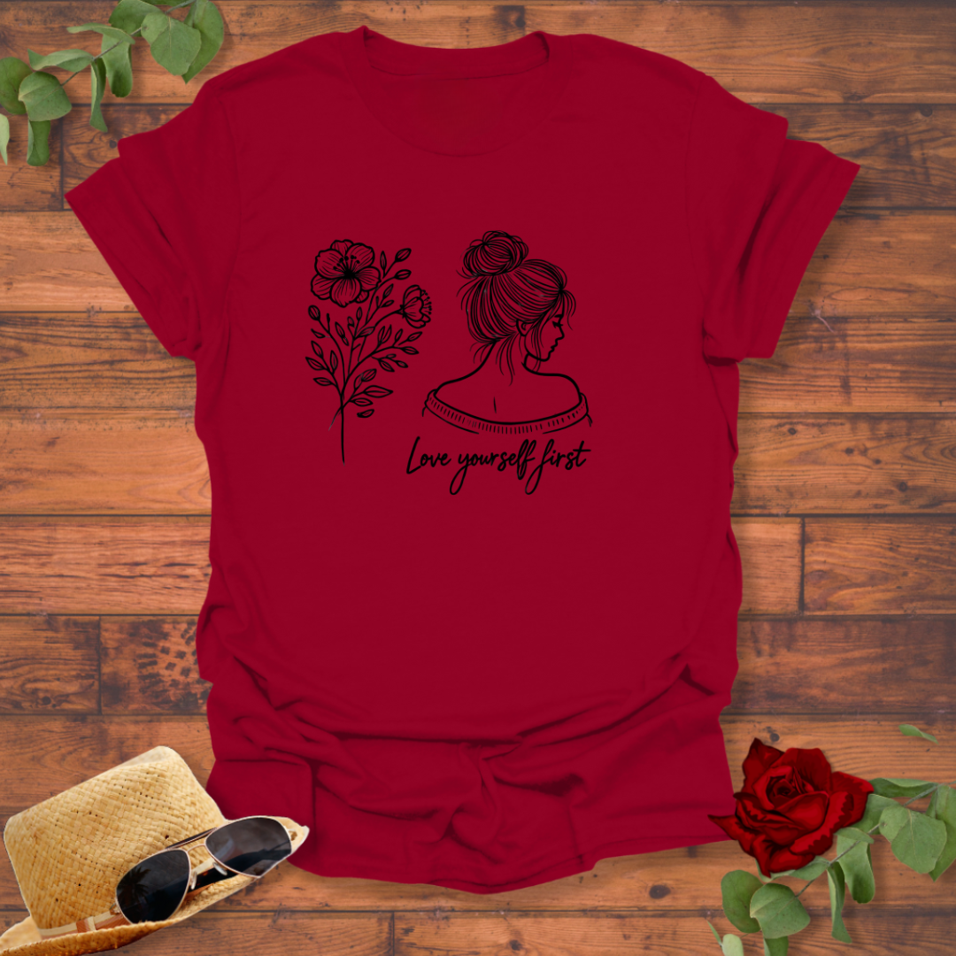 Love Yourself First T-shirt | Peachy Mind Unisex 100% Cotton T-Shirt