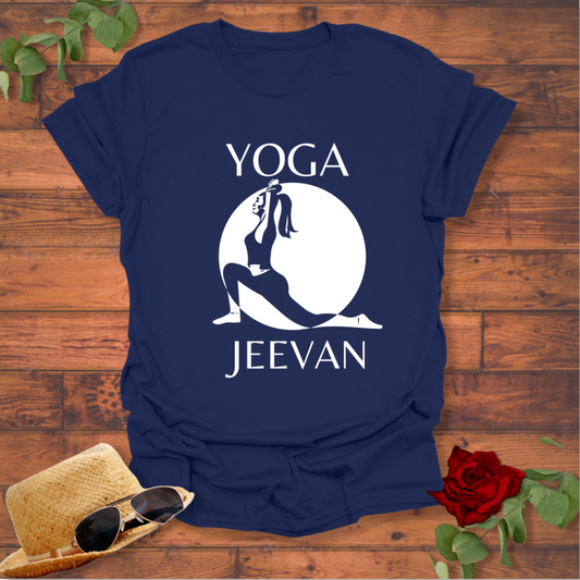 Yoga Jeevan T-shirt | Peachy Mind Unisex 100% Cotton T-Shirt