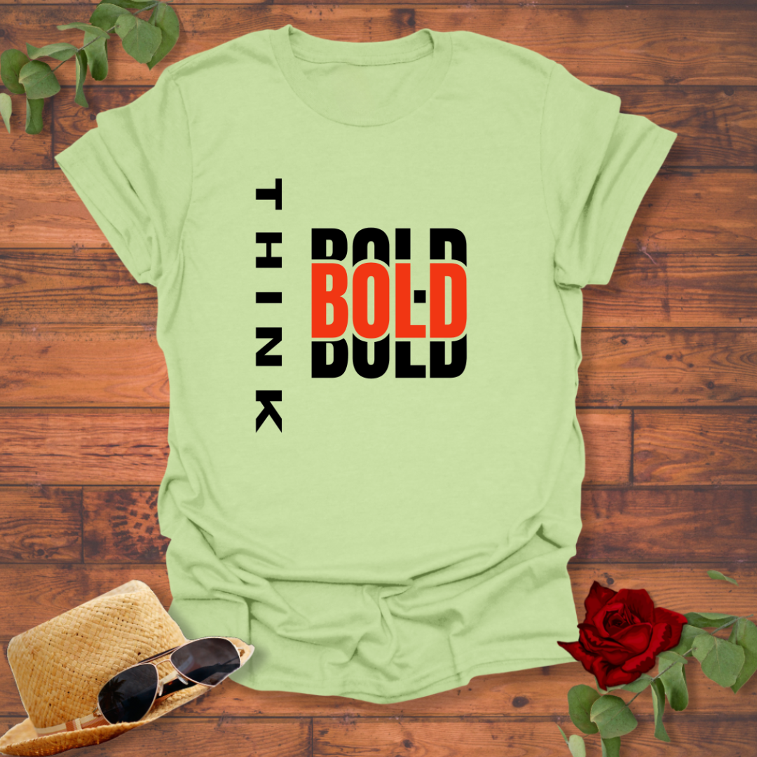 Think Bold T-shirt | Peachy Mind Unisex 100% Cotton T-Shirt
