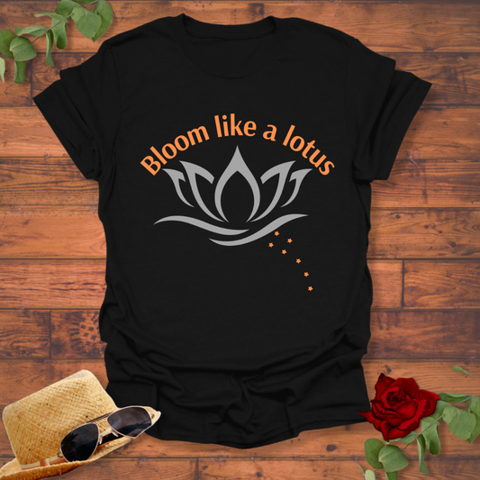 Bloom Like a Lotus T-shirt | Peachy Mind Unisex 100% Cotton T-Shirt