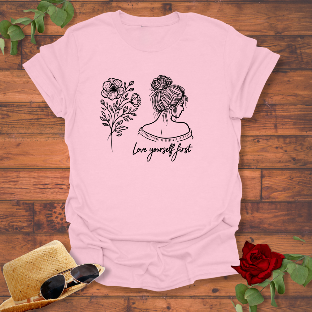 Love Yourself First T-shirt | Peachy Mind Unisex 100% Cotton T-Shirt