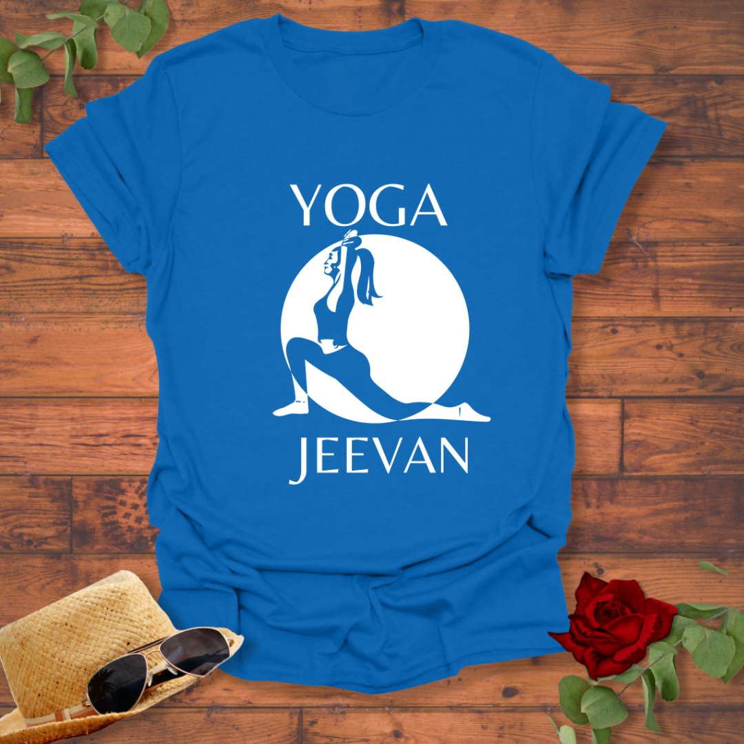 Yoga Jeevan T-shirt | Peachy Mind Unisex 100% Cotton T-Shirt