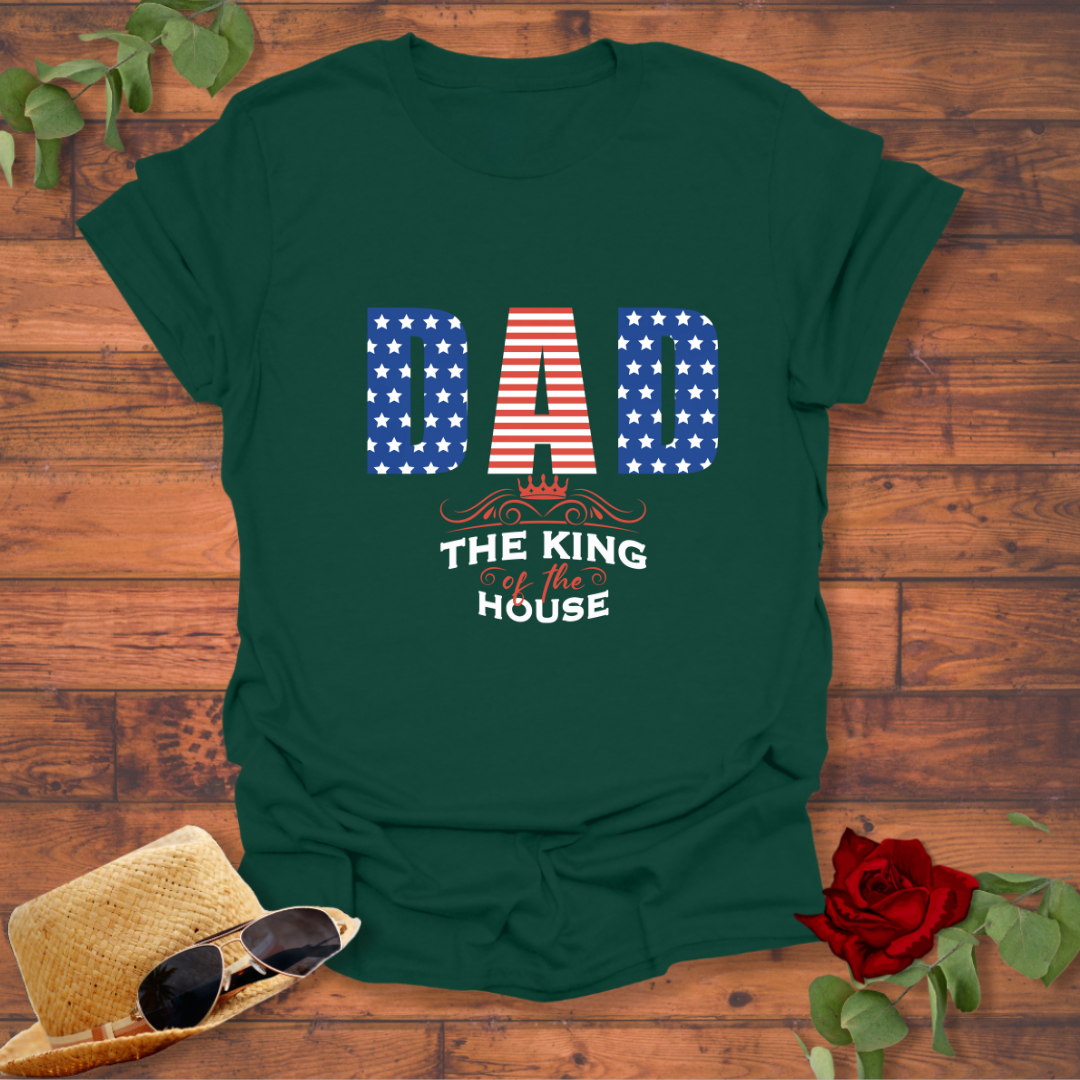 DAD - The King Of House T-shirt | Peachy Mind Unisex 100% Cotton T-Shirt