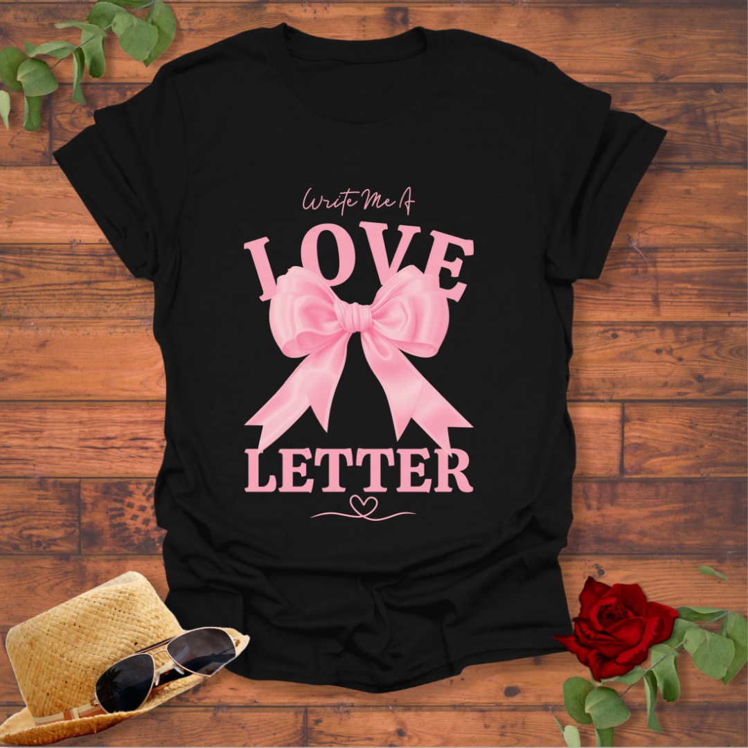 Write Me a Love Letter T-shirt | Peachy Mind Unisex 100% Cotton T-Shirt