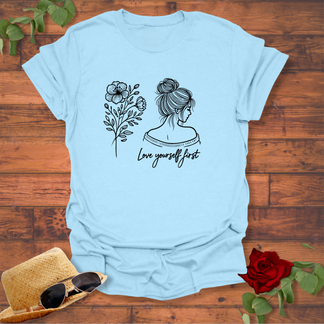Love Yourself First T-shirt | Peachy Mind Unisex 100% Cotton T-Shirt