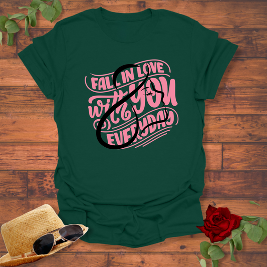 Fall In Love With You Everyday T-shirt | Peachy Mind Unisex 100% Cotton T-Shirt