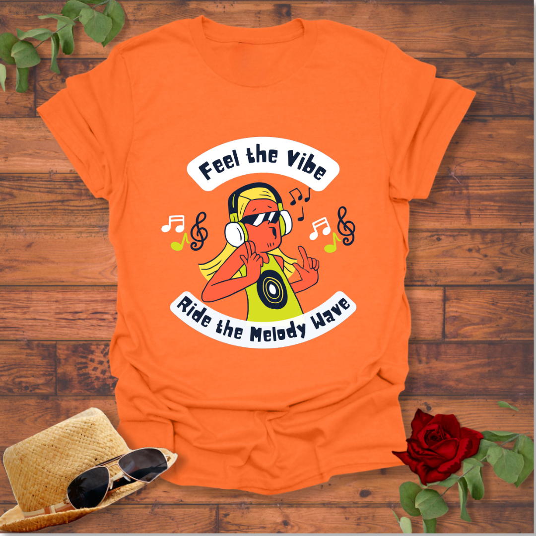 Ride The Melody Wave T-shirt | Peachy Mind Unisex 100% Cotton T-Shirt