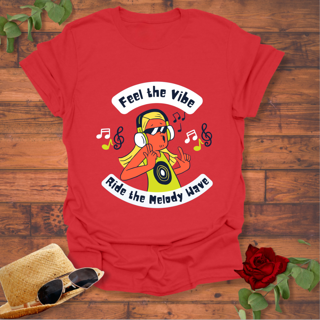 Ride The Melody Wave T-shirt | Peachy Mind Unisex 100% Cotton T-Shirt