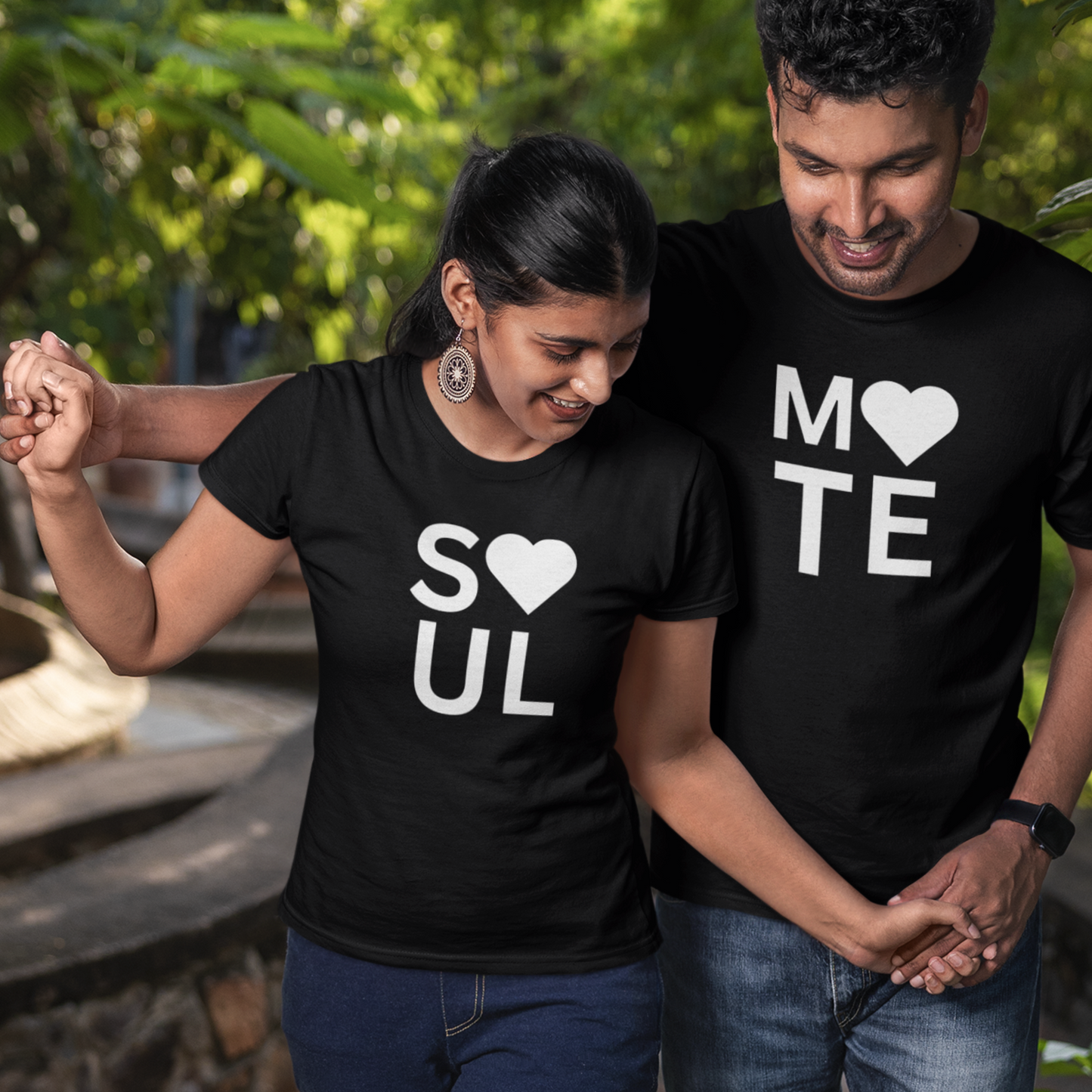Soul Mate Couple T-shirts | Peachy Mind Unisex 100% Cotton T-Shirt