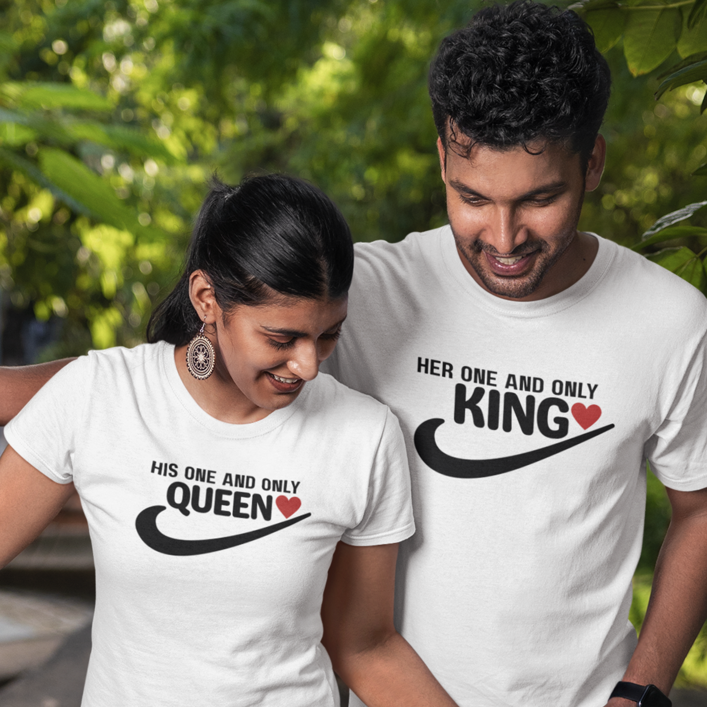 King & Queen Couple T-shirts | Peachy Mind Unisex 100% Cotton T-Shirt
