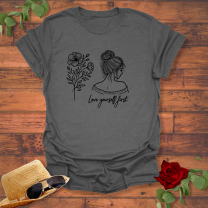 Love Yourself First T-shirt | Peachy Mind Unisex 100% Cotton T-Shirt