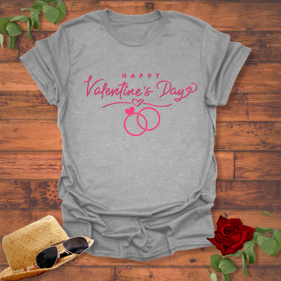 Happy Valentine's Day  T-shirt | Peachy Mind Unisex 100% Cotton T-Shirt
