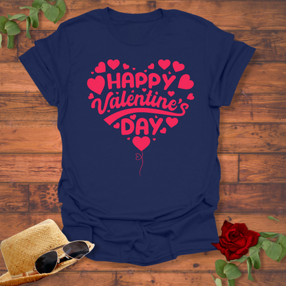 Happy Valentine's Day  T-shirt | Peachy Mind Unisex 100% Cotton T-Shirt