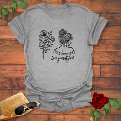 Love Yourself First T-shirt | Peachy Mind Unisex 100% Cotton T-Shirt
